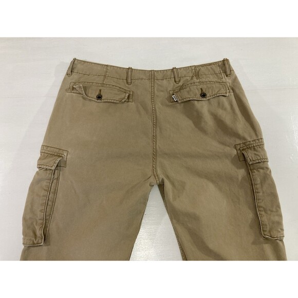 Flawed Levi’s Pants Men’s 38x36 Khaki Cargo Distressed Twill Straight Leg - Picture 4 of 16